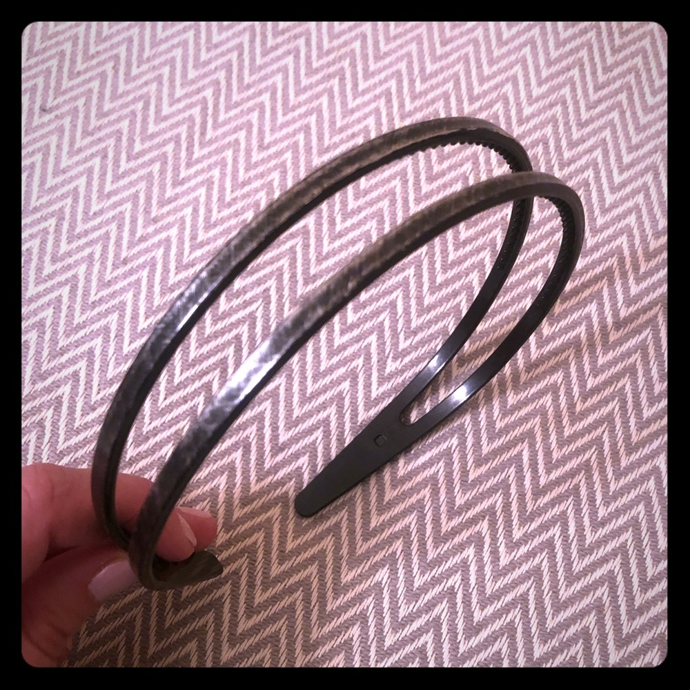 Silver tone headband